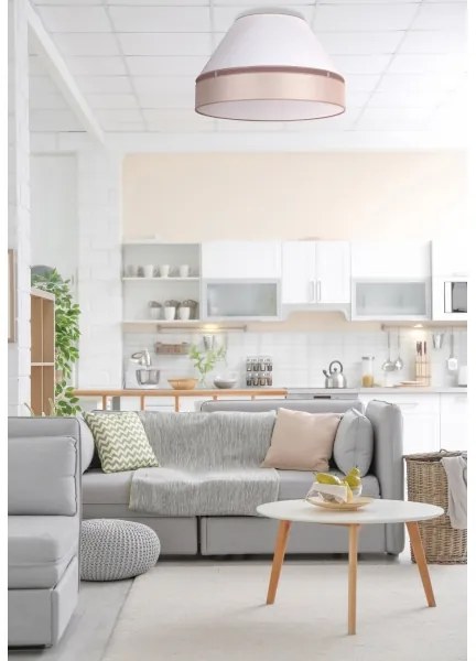 Duolla - Plafonieră AVIGNON 1xE27/15W/230V d. 50 cm albă/bej