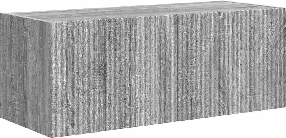 vidaXL Dulap TV de perete Gri Sonoma 60 x 31 x 29.5 cm Lemn compozit