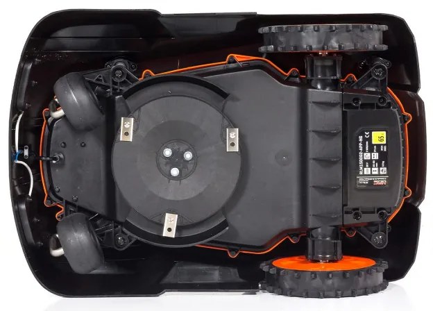Resigilat: Robot de tuns iarba NAC RLM1500G2-NG, 1500M2, 28V, Li-Ion 4.0Ah, Negru/portocaliu