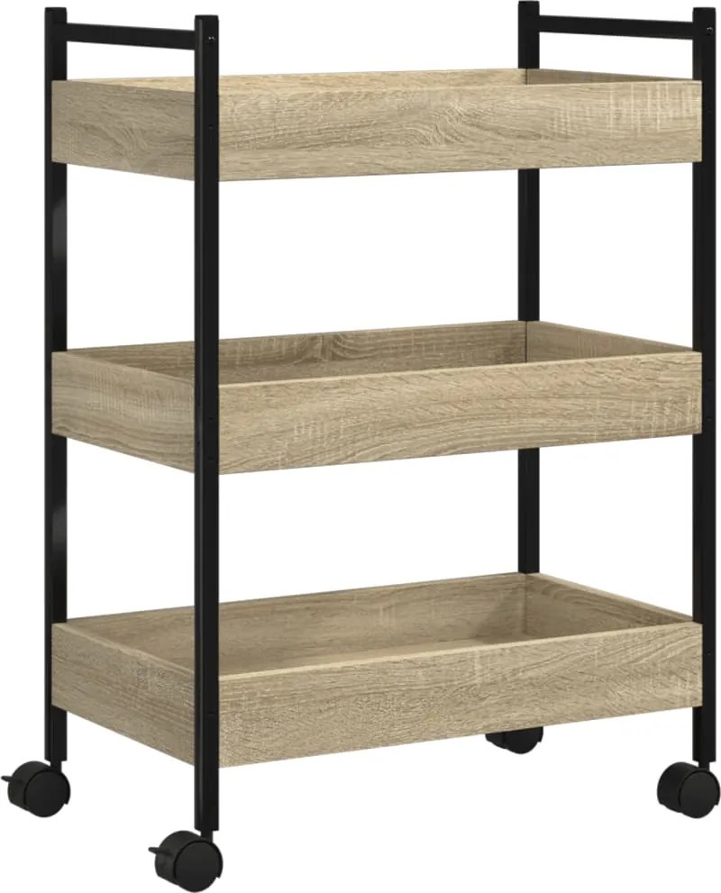 vidaXL Cărucior de bucătărie stejar sonoma 50x30x70 cm lemn prelucrat