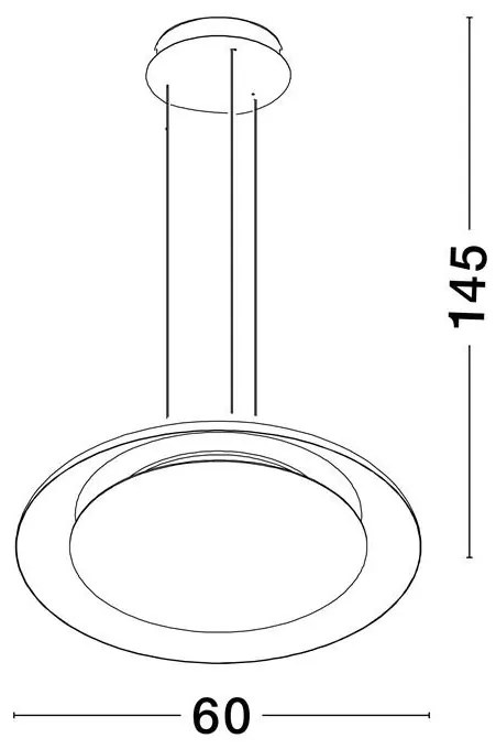 Lustra LED suspendata design modern EPOSI alba D-60cm