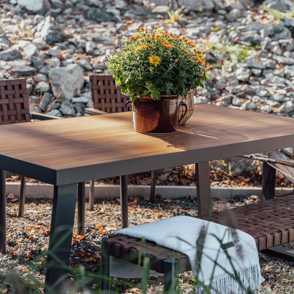 Set de mobilier de grădină TEXAS cu bancă și masă mare