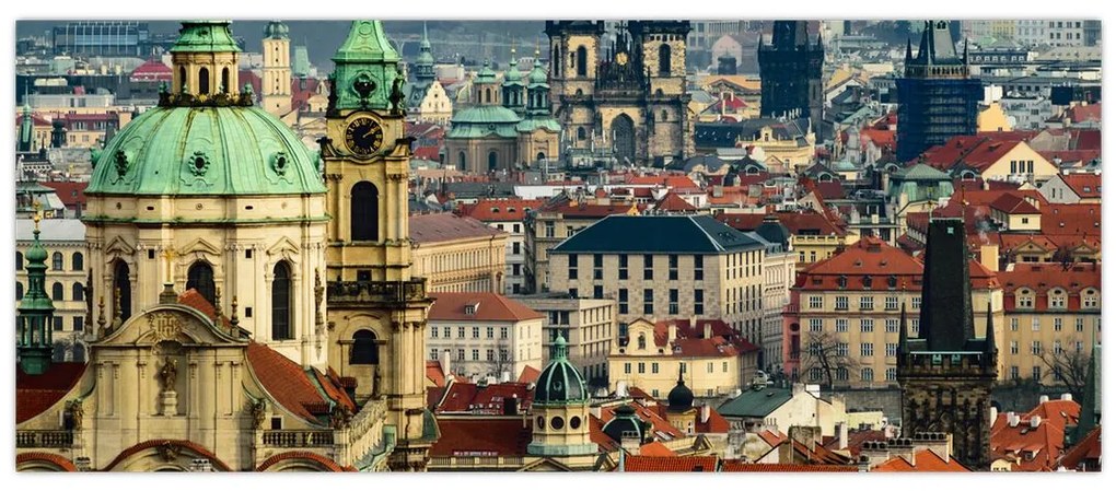 Tablou - Panorama din Praga (120x50 cm)