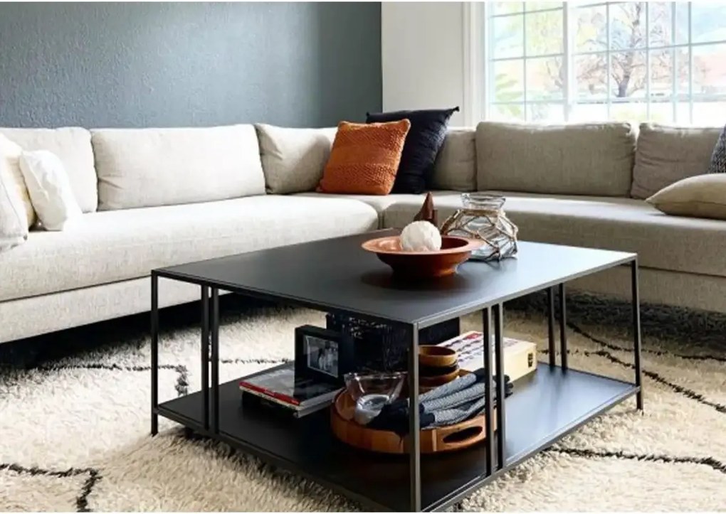 Masa de cafea Deco Homs,seria D-710,80 x 80x 40 cm, negru,0015