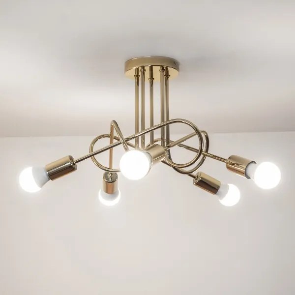 Lustră aplicată OXFORD 5xE27/15W/230V aurie