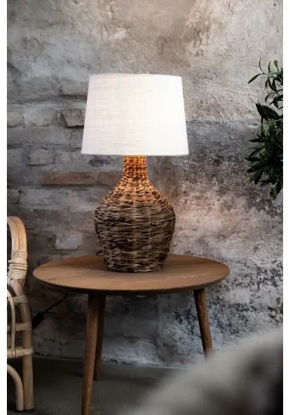 Lampă de masă Markslöjd 108771 PAGLIA 1xE27/40W/230V alb/ratan