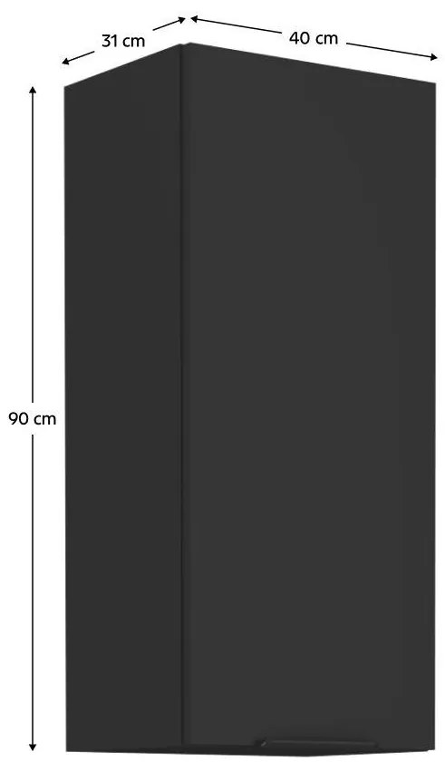 Dulap de bucătărie superior Sobera 40 G 90 1F (negru). 1097012