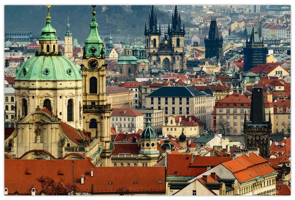 Tablou - Panorama din Praga (90x60 cm)