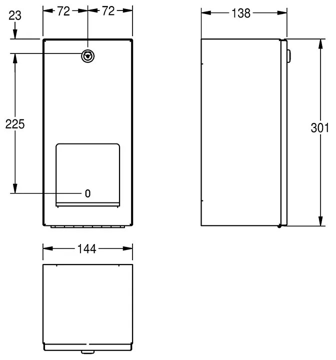 Suport pentru 2 role de hârtie igienică, KWC, Rodan, cu sistem de blocare, inox