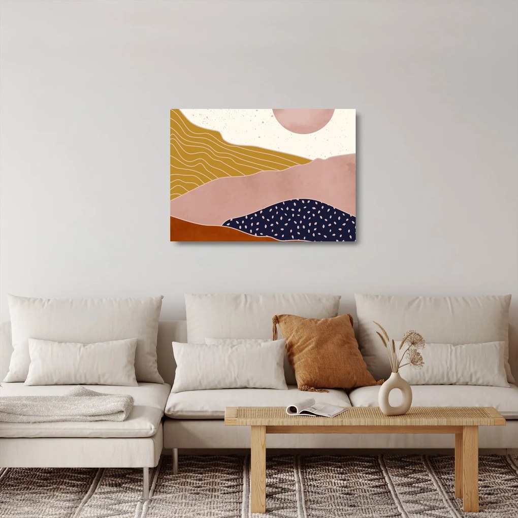 Tablou pe sticlă - Muntele de design Spacefrog N⁰3 (70x50 cm)