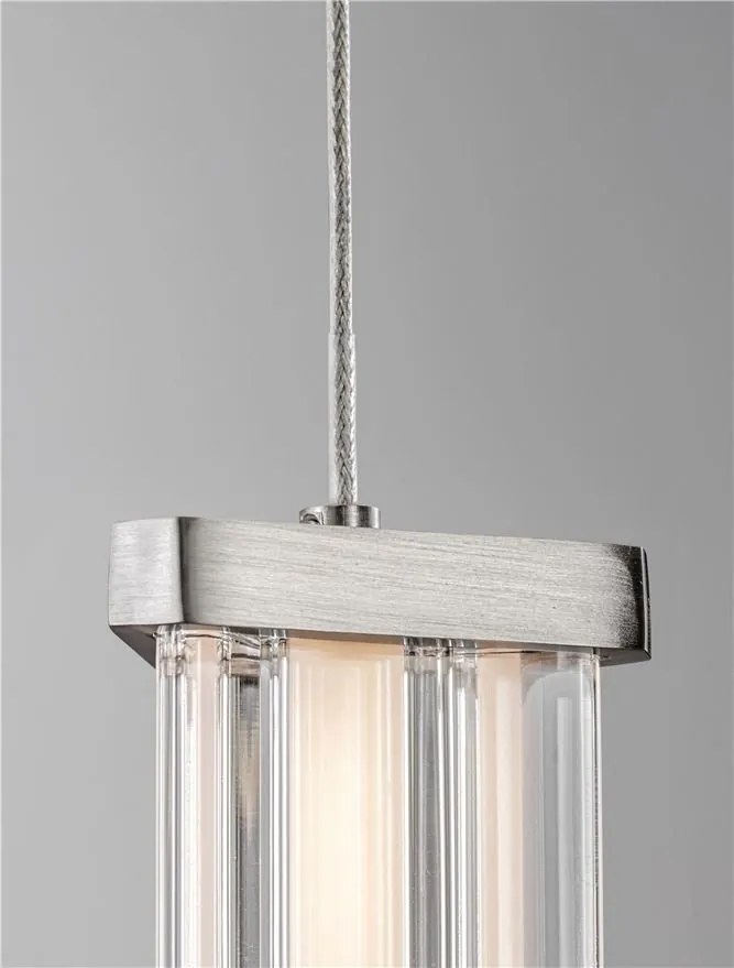 Lustra cu 5 pendule LED 2700K PHEME nickel satinat