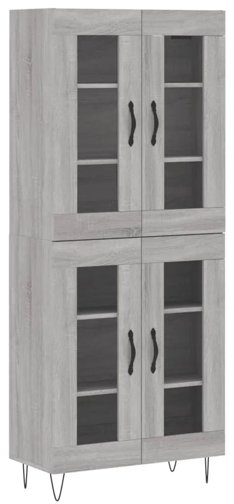 vidaXL Dulap înalt, gri sonoma, 69,5x34x180 cm, lemn compozit