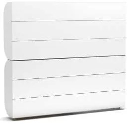 Pat Rabatabil Suprapus cu somiere incluse - Simple Bunk - Alb Mat