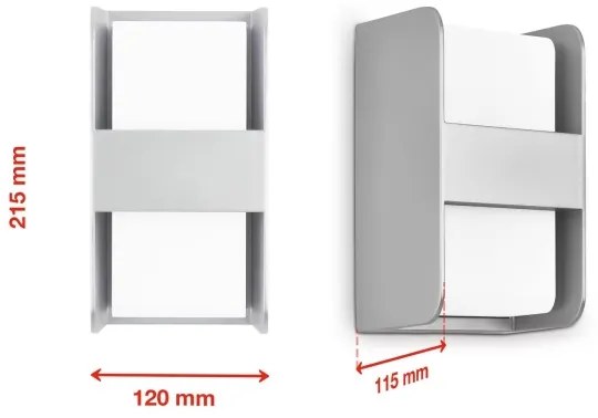 Aplică de exterior Telefunken 321004TF 1xE27/12W/230V IP44 argintiu