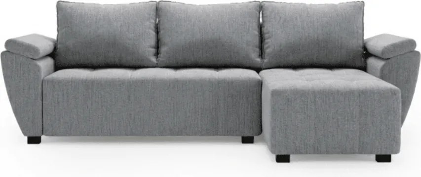 Coltar extensibil de colt LIVARO, gri deschis, reversibil, 251x140 cm