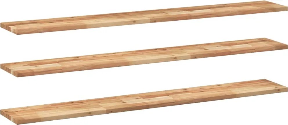 vidaXL Rafturi suspendate 3 buc. 140x20x2cm lemn masiv acacia netratat