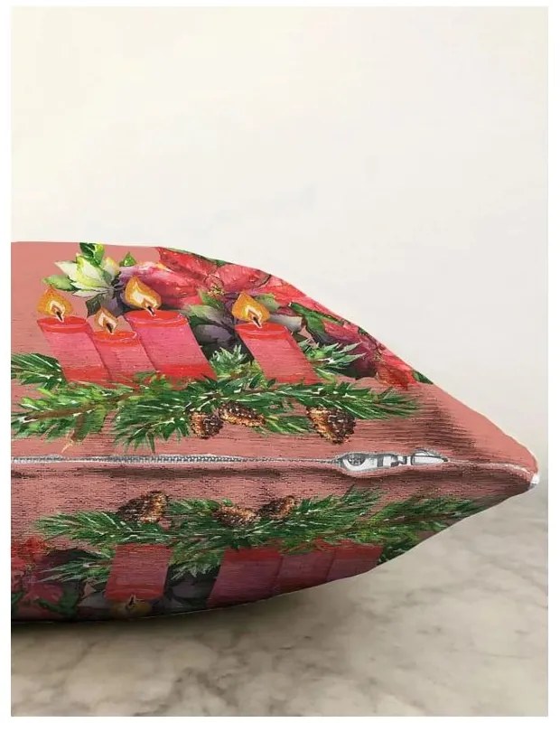 Față de pernă 43x43 cm cu model de Crăciun – Mila Home