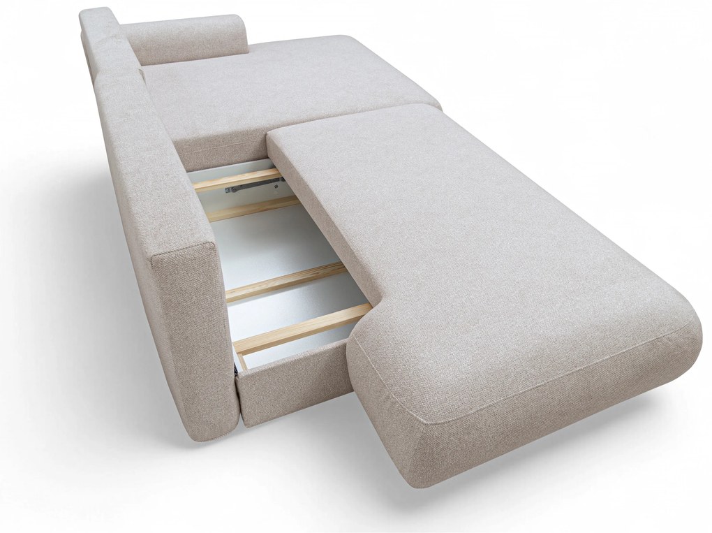 Colțar extensibil Lotulis L II pe dreapta - tricot crem hidrofob Blur 01