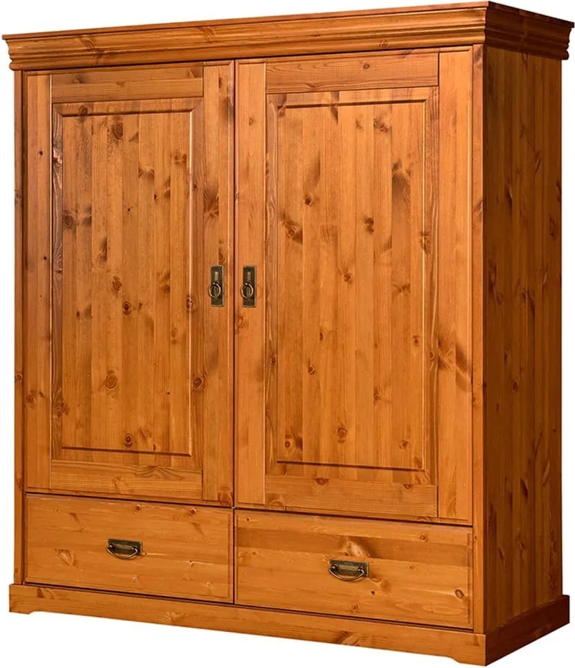 Dulăpior lemn masiv natur Florence, 130 × 50 × 142 cm