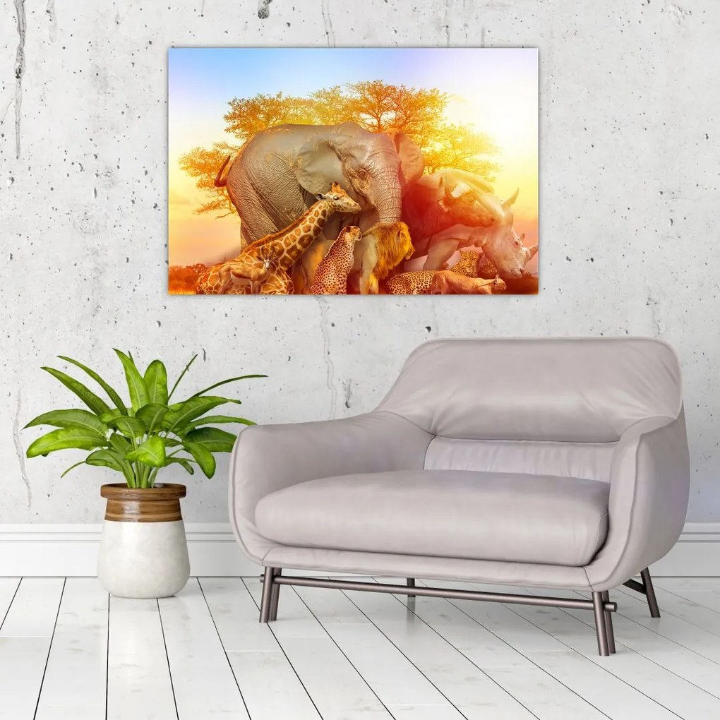 Tablou - Animale africane (90x60 cm)