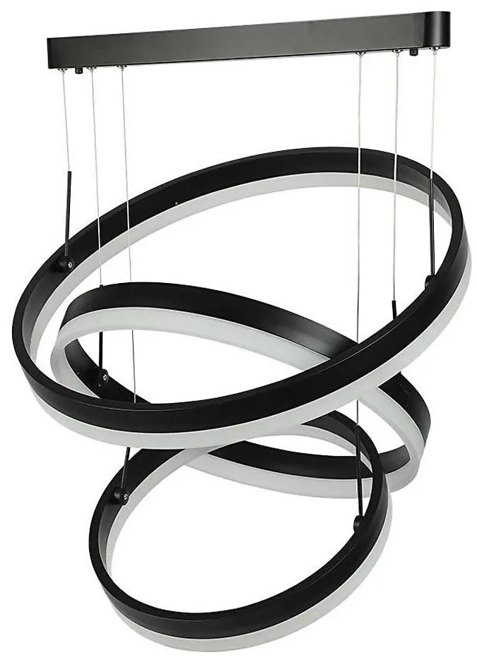 Lustră LED dimabilă pe cablu LED/86W/230V 3000K negru