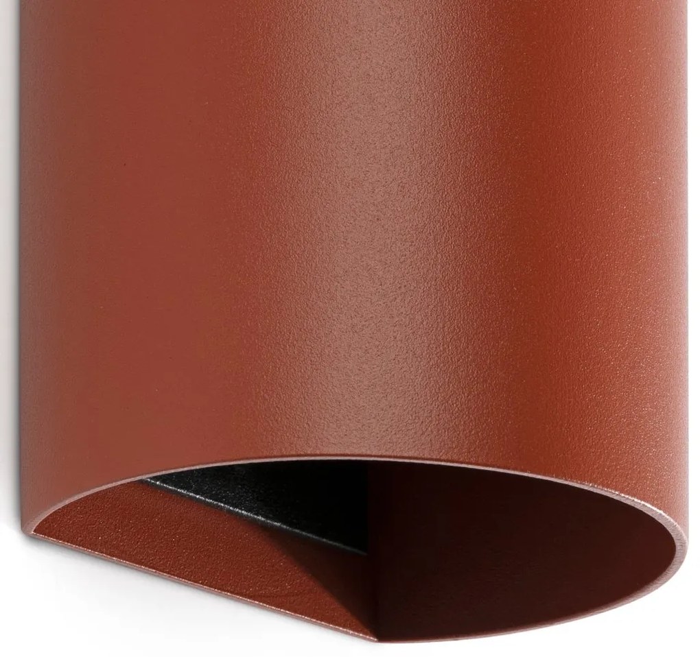Aplica perete aluminiu terracotta, 2xGU10, SOLE round