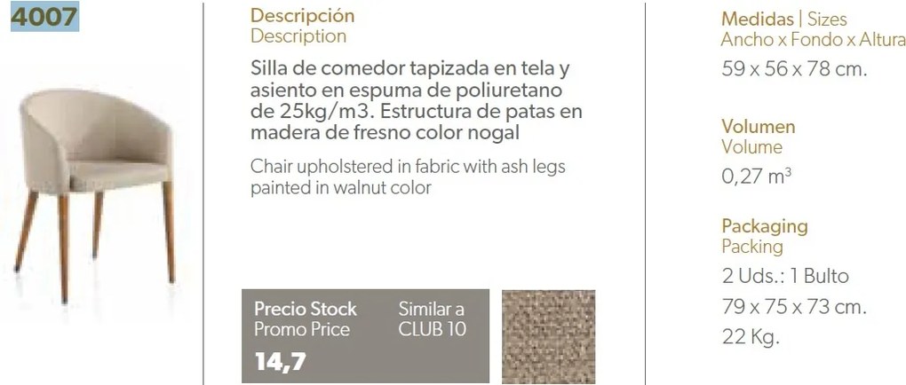 Scaun cu brate design italian Rosalya AC-DC685