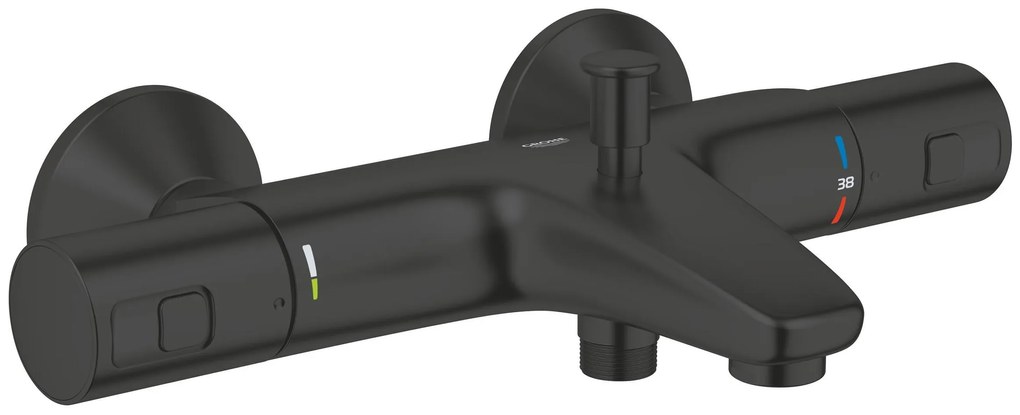 Grohe Precision baterie cadă-duș perete cu termostat negru 345982430