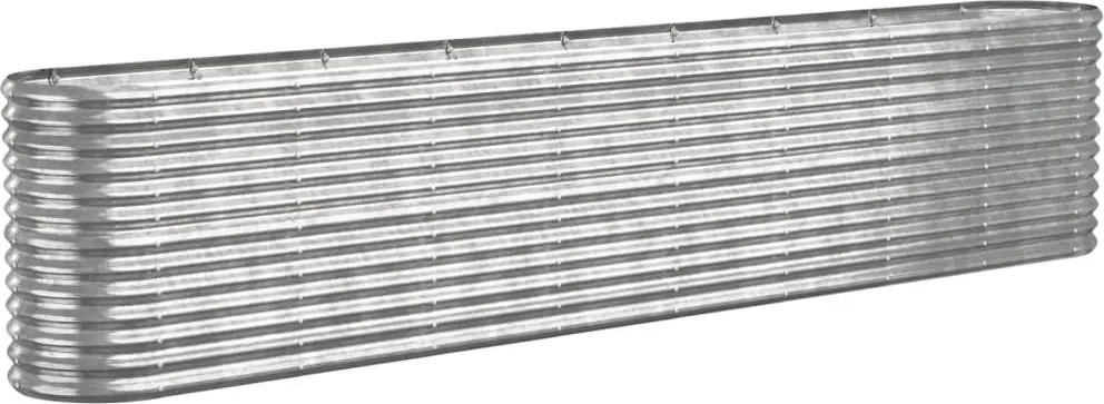 vidaXL Strat înălțat grădină 332x40x68 cm oțel galvanizat