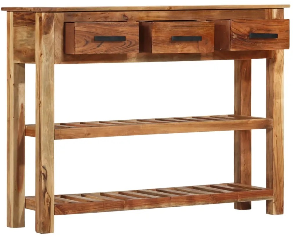 vidaXL Dulap cu 3 sertare, 110x30x80 cm, lemn masiv