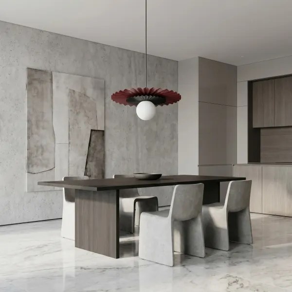 Lustră suspendată pe cablu UMBRA 1xG9/8W/230V negru/roșu