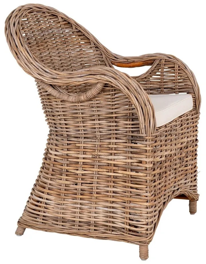 Scaune de grădină în culoare naturală 2 buc. din ratan Larisa – House Nordic