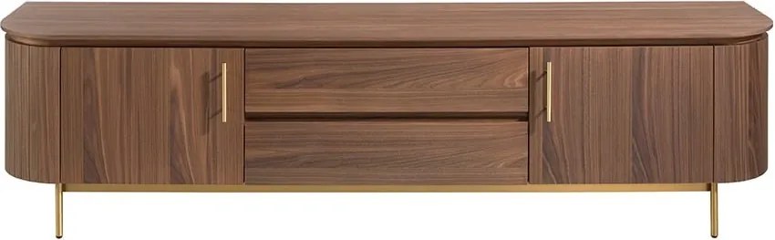 Comoda TV moderna design LUX Wood and Gold