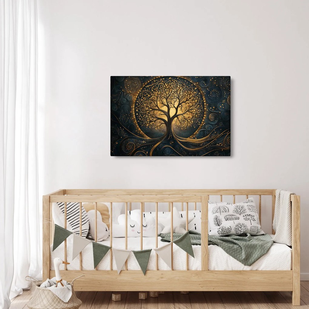 Tablou – Arbore cu aură aurie (90x60 cm)