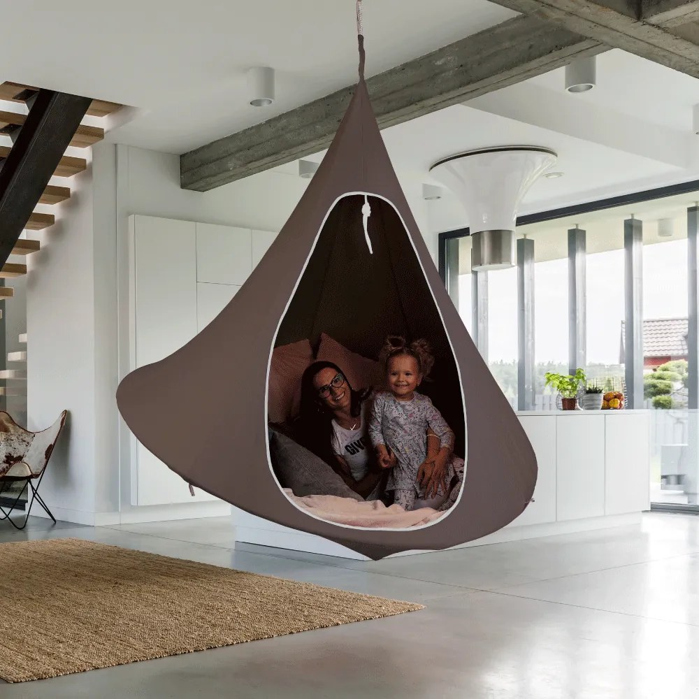 Fotoliu suspendabil, gri maro TAUPE, KLORIN NEW KIDS CACOON HAMMOCK