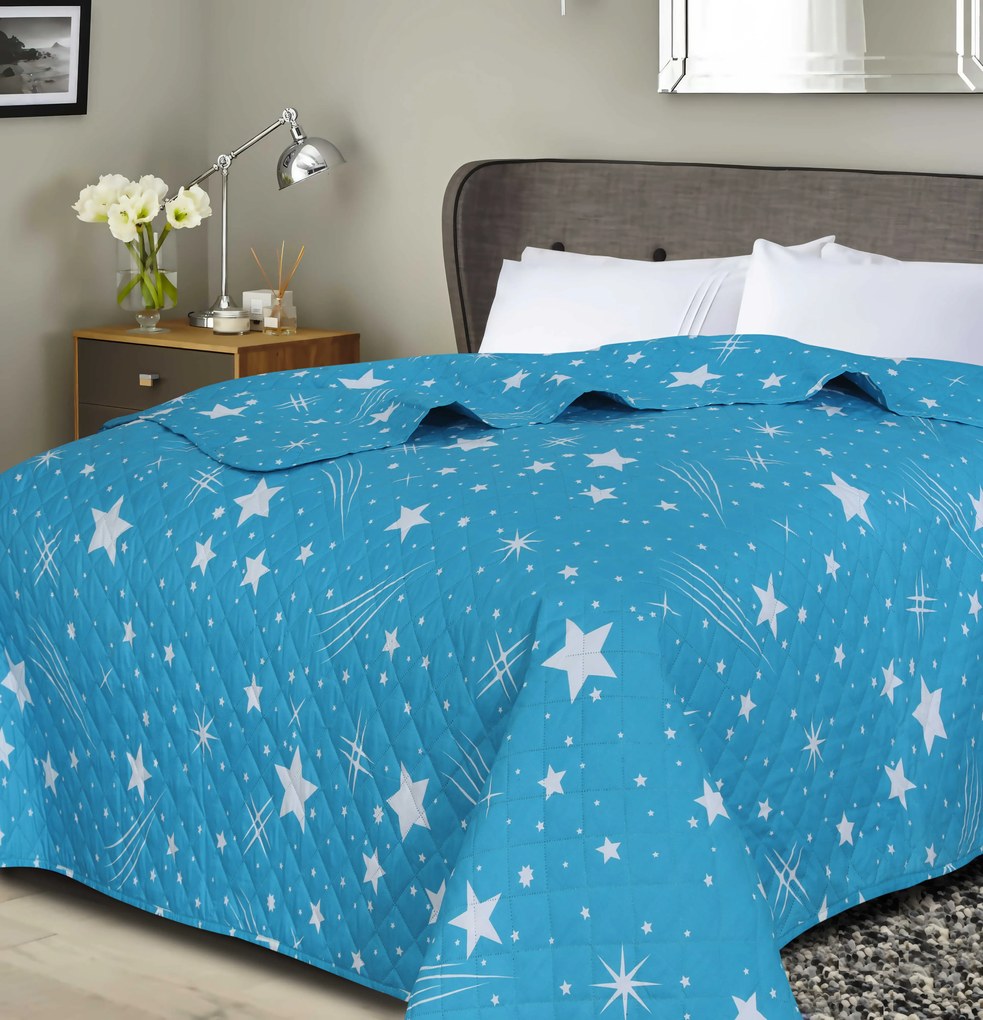 Cuvertura pentru pat NOCTURNA DIAMOND, turcoaz Dimensiune: 220 x 240 cm