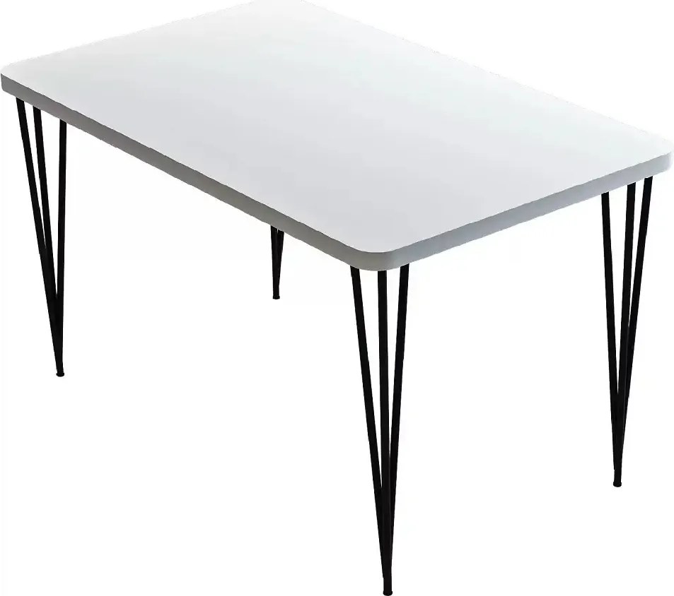 Masa bucatarie texturata, Serena Homs 70 x 110 cm, alb/negru