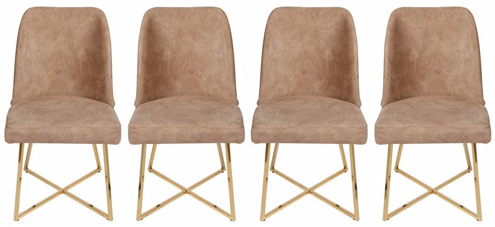 Set de scaune de sufragerie Madrid Brown, 4 bucăți