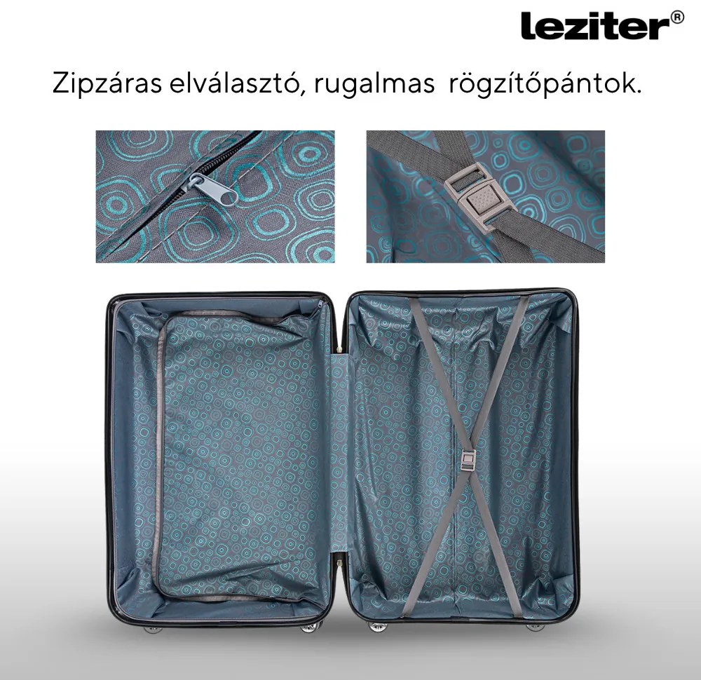 TraveLux Urban VII gurulós bőrönd szett fekete