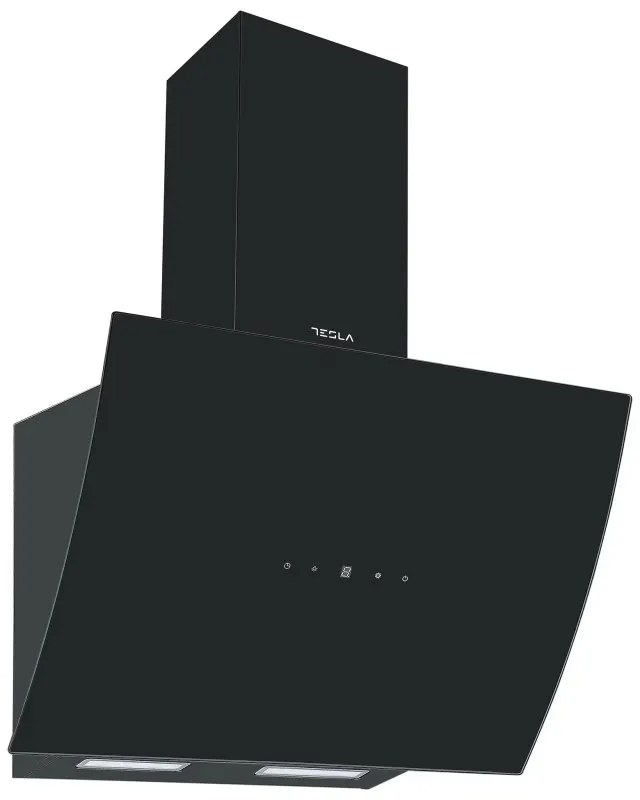Hota incorporabila Tesla DD600AB, 190W, 1 motor, Decorativa, 60 cm, 630 m³/h, Filtre aluminiu, Negru