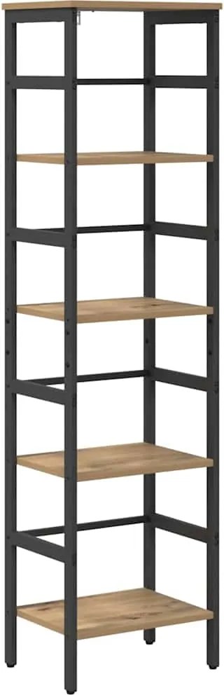 vidaXL Raft pentru cărți Stejar Artizanal 40 x 29,5 x 149 cm