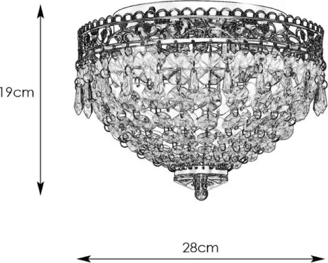 Plafonieră JOLINE 2xE14/40W/230V crom Markslöjd 108423