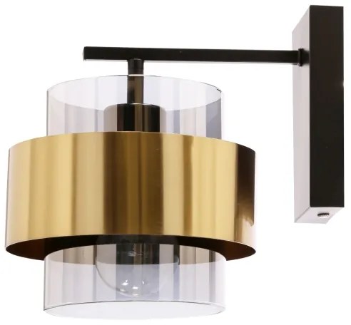 Lampă de perete SPIEGA 1xE27/60W/230V auriu/negru