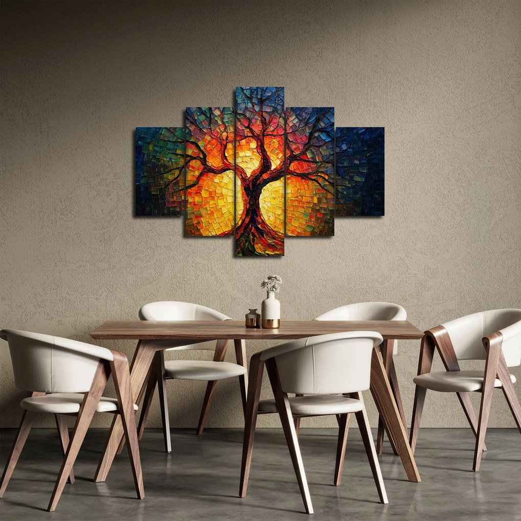 Tablou - Arborele vieții în mozaic (150x105 cm)