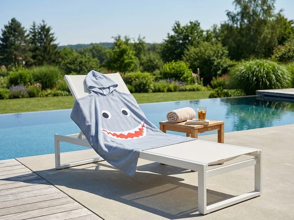 Poncho pentru copii VESELÝ POHLED albastru-gri Dimensiune: 60 x 120 cm