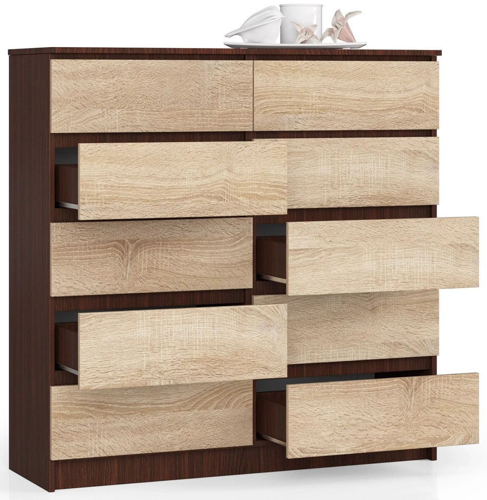 Comodă Kapil III (wenge + Stejar sonoma). 1069388