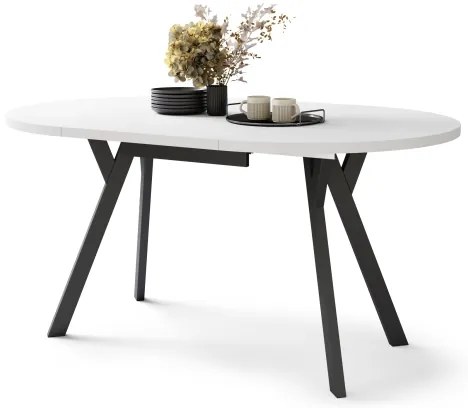 Masă de dining ARTUR alb/negru