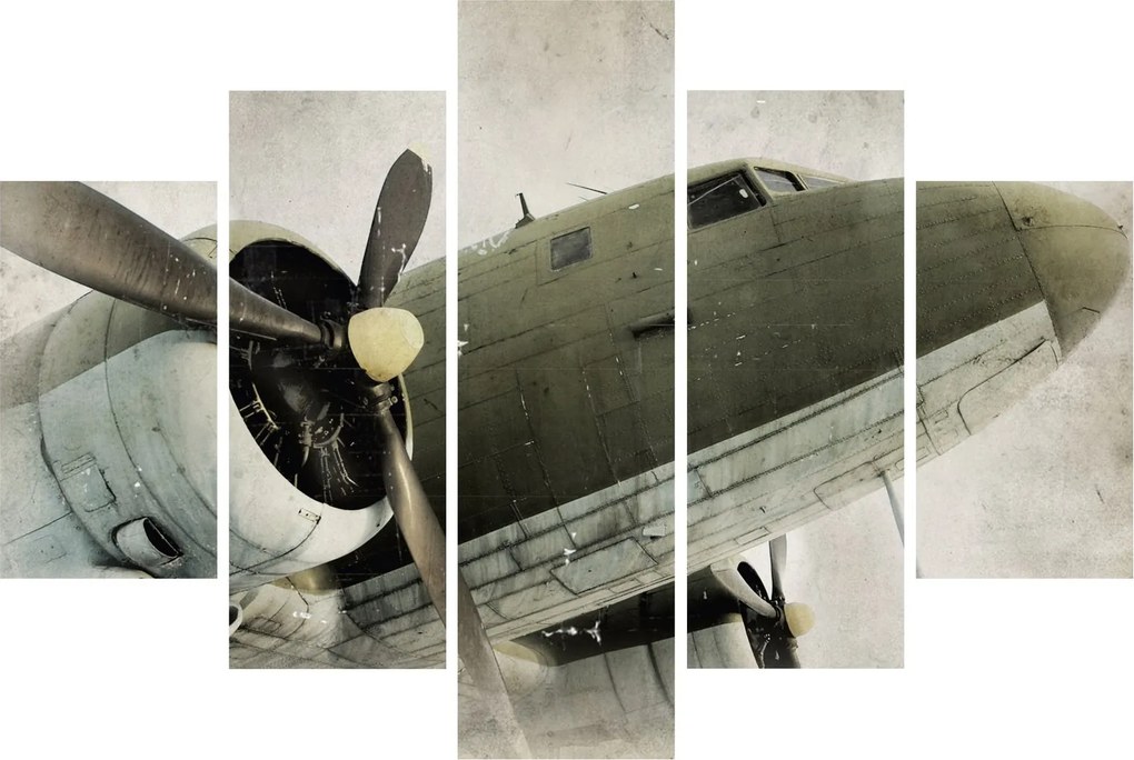 Tablou - Avion vechi cu elice (150x105 cm)