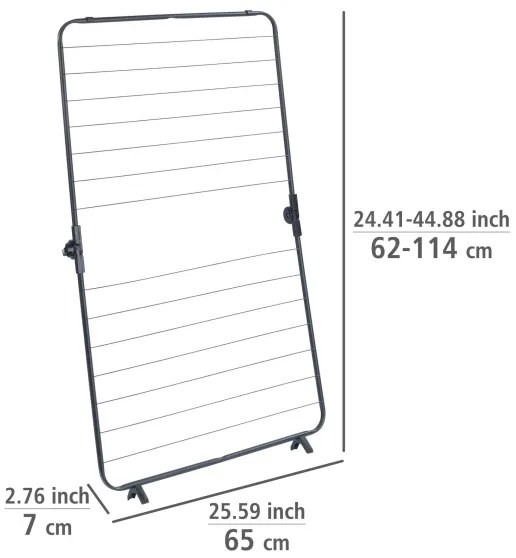 WENKO 63003100 - Uscător de rufe CHAMPION 65 x 114 cm, negru