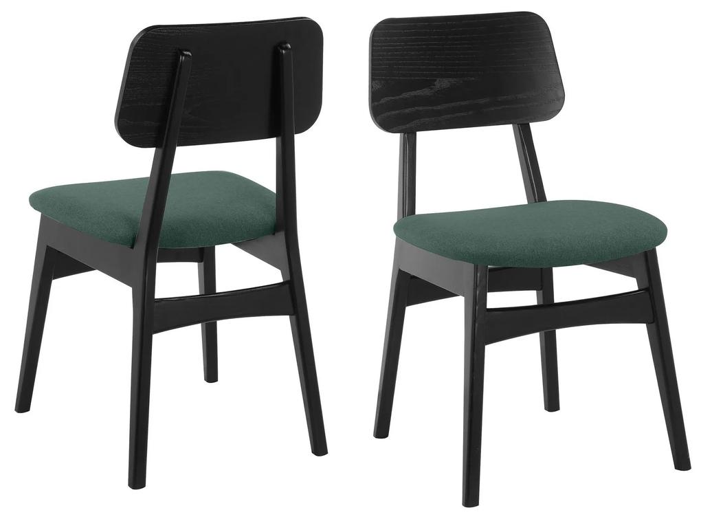 Guido Maria Set 2 scaune Ilsa negru/verde 45/54/82 cm